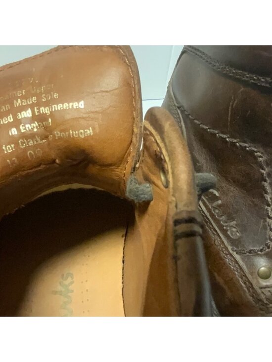 Vintage men\'s Clark’s men’s Brown Leather ankle boots sz 8 main image 5